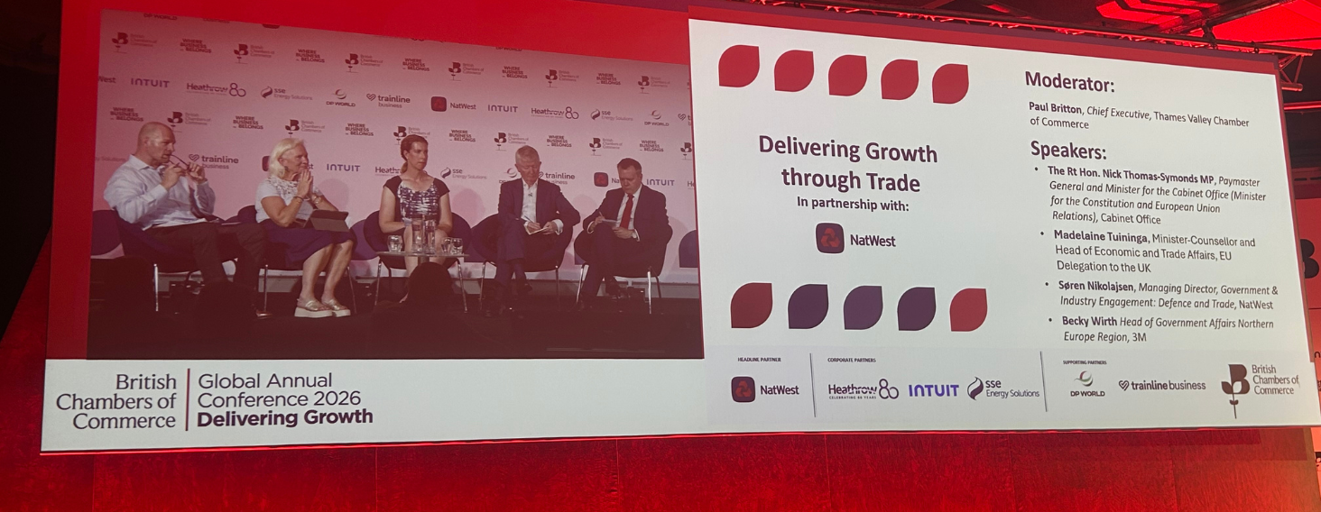Thames Valley Chamber of Commerce Leads Trade Debate at British Chambers Global Annual Conference