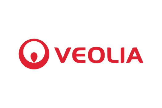 Veolia logo: red circular emblem with dot beside the word VEOLIA in red