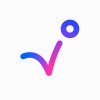 Gradient blue–pink check mark with a circular dot, symbolizing verification/approval.