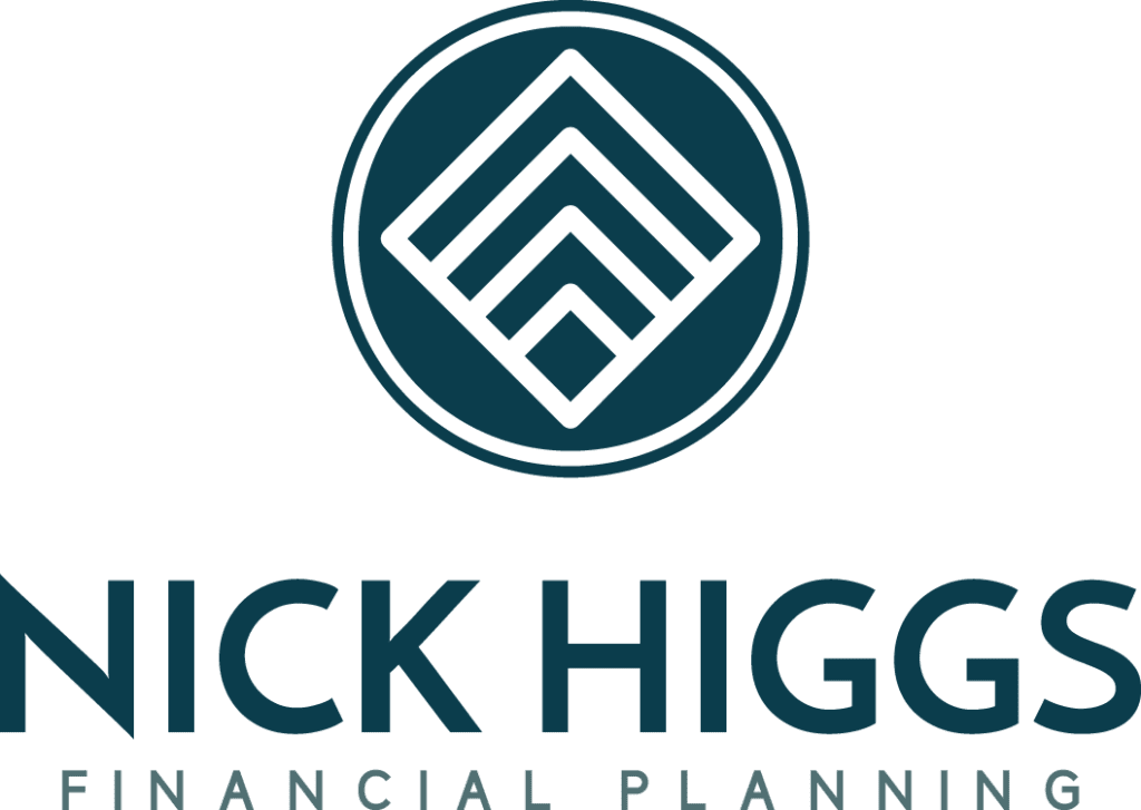 Logo for Nick Higgs Financial Planning: dark teal circular emblem with a geometric diamond motif, and the text 'NICK HIGGS' with 'FINANCIAL PLANNING' beneath.