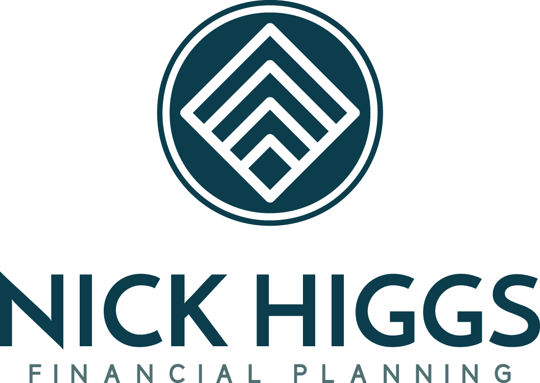 Logo for Nick Higgs Financial Planning: dark teal circular emblem with a geometric diamond motif, and the text 'NICK HIGGS' with 'FINANCIAL PLANNING' beneath.