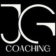 Logo for JG Coaching, with stylized white 'JG' above the word 'COACHING' on a black background.