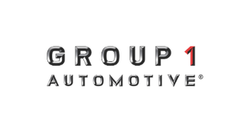 Group 1 Automotive logo with glossy metallic letters and a red numeral 1