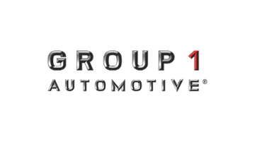 Group 1 Automotive logo with glossy metallic letters and a red numeral 1
