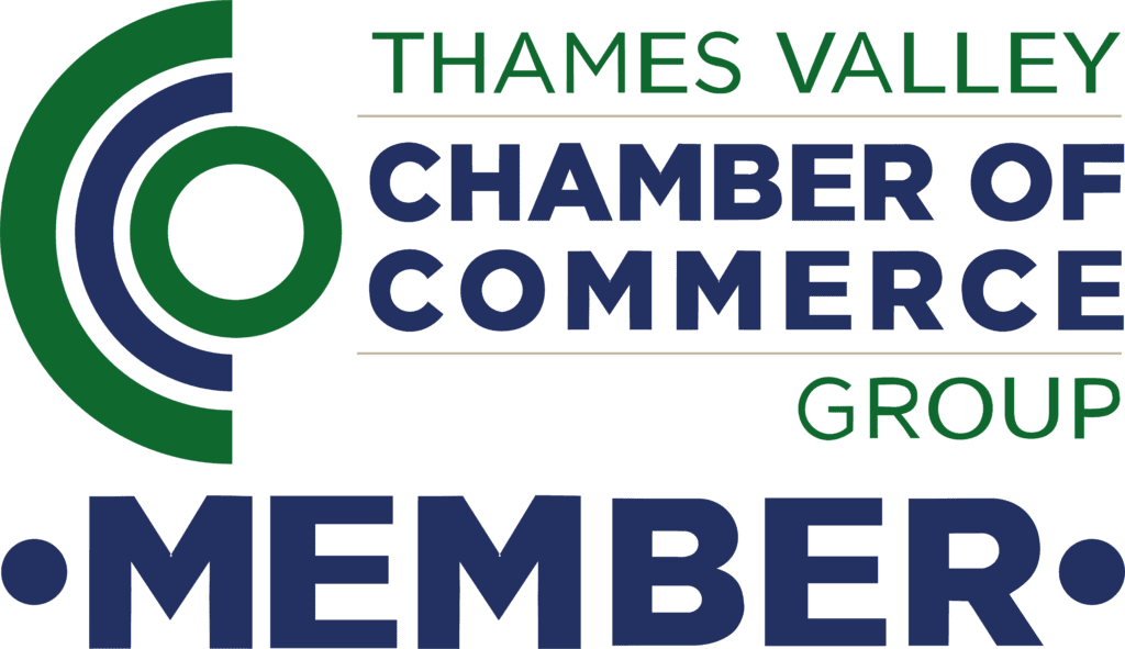 Thames Valley Chamber of Commerce Group Member logo with a green/blue circular emblem and accompanying text