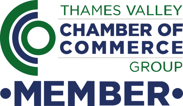 Thames Valley Chamber of Commerce Group Member logo with a green/blue circular emblem and accompanying text