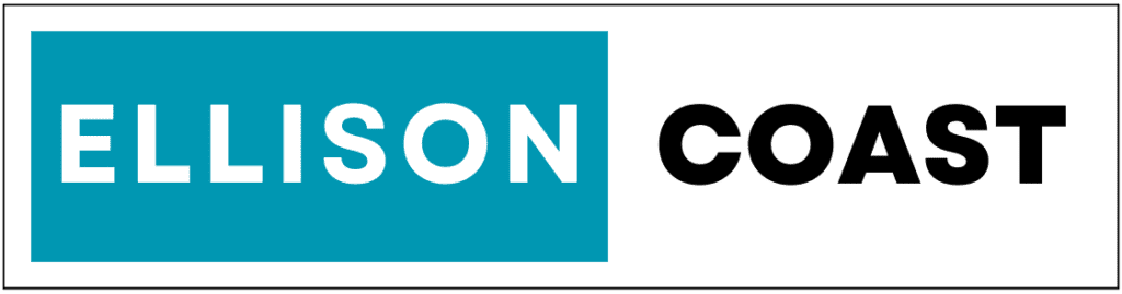 Ellison logo: white uppercase text on a teal rectangular background