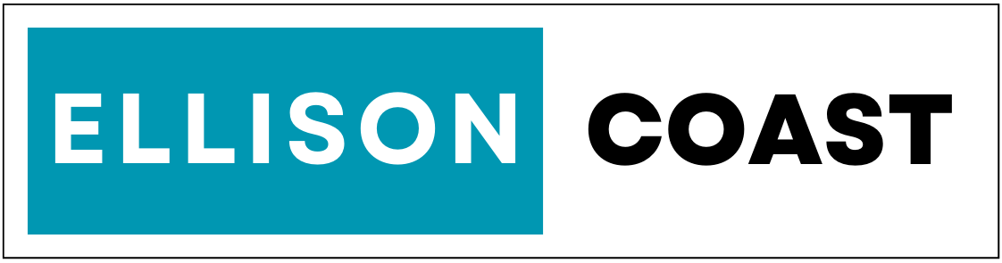 Ellison logo: white uppercase text on a teal rectangular background