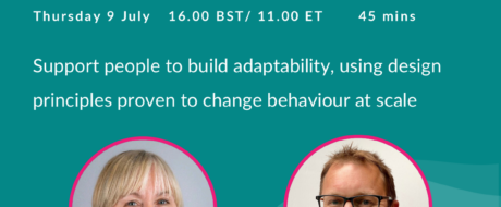 Promotional banner for a free webinar by The Career Innovation Company: 'Secrets of mobility and career confidence at scale' with speakers Rosemary McLean and Jon Matthews.