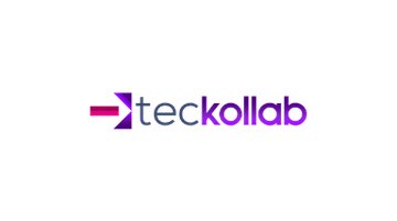 Teckollab logo in purple gradient with a pink arrow symbol on the left.