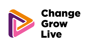 Change Grow Live logo: a colorful triangular icon to the left of bold text reading 'Change Grow Live'