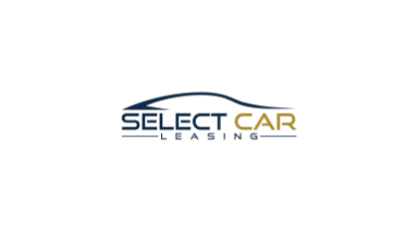 Select Car Leasing logo featuring a blue car outline above the company name SELECT CAR LEASING