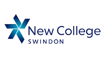 New College Swindon logo with a blue starburst icon beside the text 'New College Swindon'.