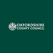 Oxfordshire County Council logo on a dark green background.