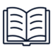 Open book icon representing reading or documentation.