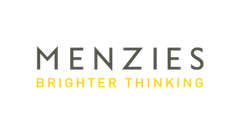 Menzies logo with the word MENZIES and the tagline BRIGHTER THINKING in yellow beneath it.