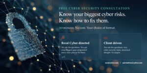 Recal_Cyber_Free_Consultation.jpg | Thames Valley Chamber of Commerce Banner advertising a free cyber security consultation with the line'Know your biggest cyber risks. Know how to fix them.'