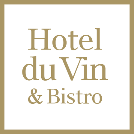 Logo for Hotel du Vin & Bistro: gold serif text inside a gold-bordered square.