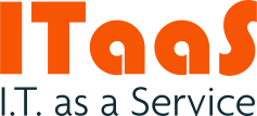 ITaas logo in orange letters with the tagline “I.T. as a Service” beneath it.