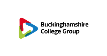 Colorful triangular play logo with red, blue, and green ribbons forming a loop.