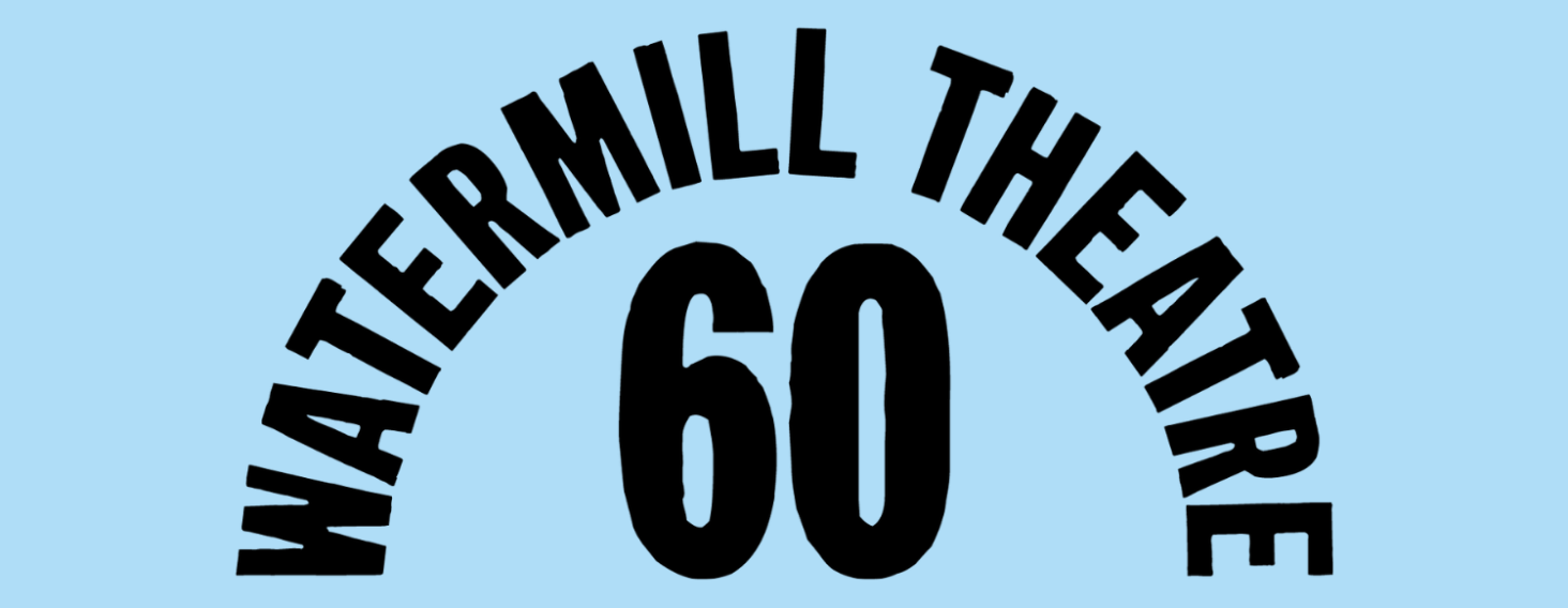 60th anniversary graphic for Hammermill Theatre with curved 'HAMMERMILL THEATRE' text around the number 60 on a light blue background.