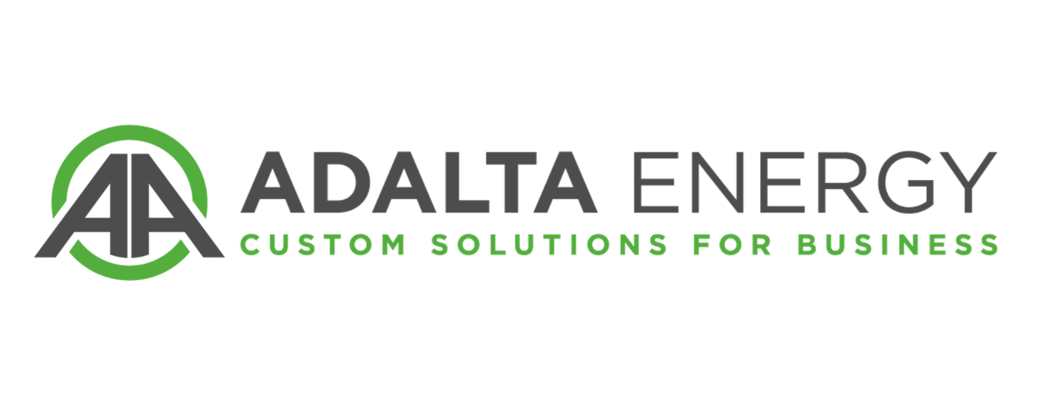 NEW - News item size 93 | Thames Valley Chamber of Commerce Adalta Energy logo with a green circular emblem and the text 'ADALTA ENERGY' plus the tagline 'CUSTOM SOLUTIONS FOR BUSINESS'.