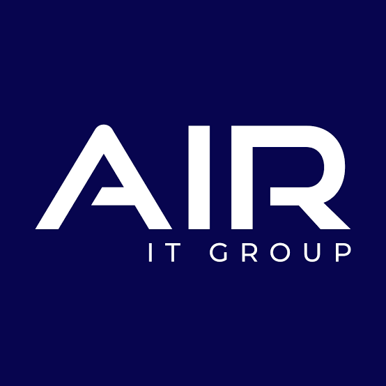 Air IT Group logo on a dark blue background, with large white 'AIR' and 'IT GROUP' beneath