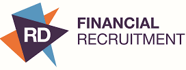 RD logo with geometric purple, orange, and blue shapes beside the words 'Financial Recruitment'.